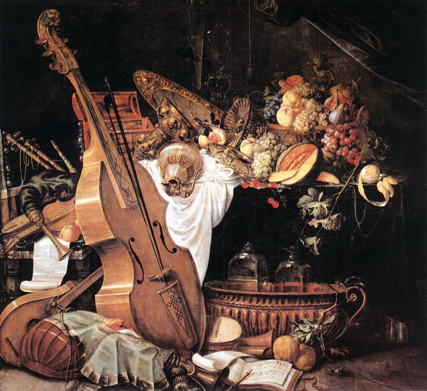 Vanitas Still-Life with Musical Instruments sg